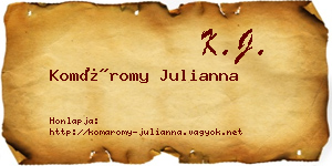 Komáromy Julianna névjegykártya