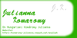 julianna komaromy business card