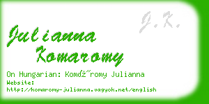 julianna komaromy business card